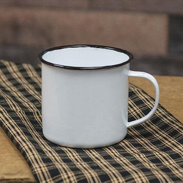Black Rim Enamel Soup Mug - The Fox Decor